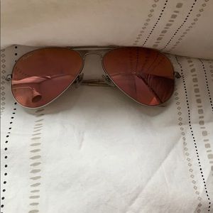 Rayban aviator pink sunglasses polarized